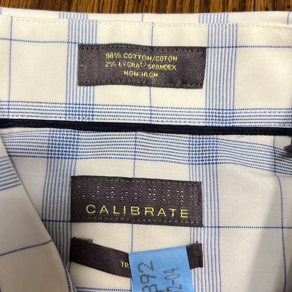 Calibrate Trim Fit Size 17 Button Down Dress Shirt - Picture 5 of 6